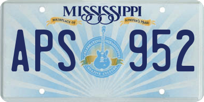 MS license plate APS952