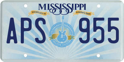 MS license plate APS955