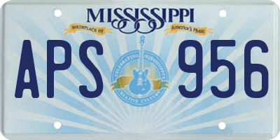MS license plate APS956