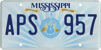 MS license plate APS957