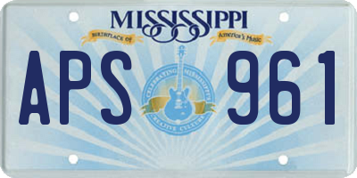 MS license plate APS961