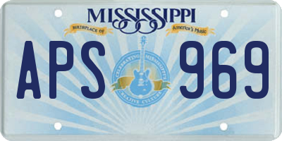 MS license plate APS969