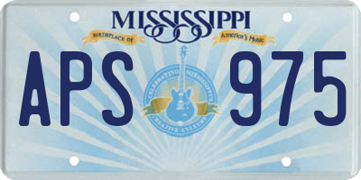 MS license plate APS975