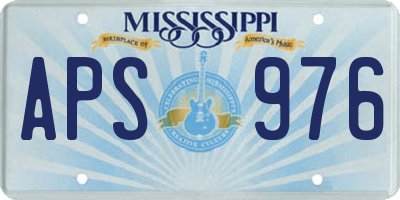 MS license plate APS976