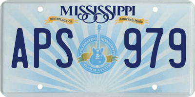 MS license plate APS979