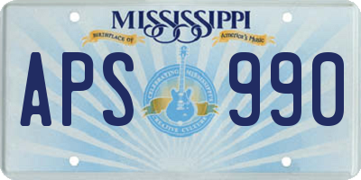 MS license plate APS990