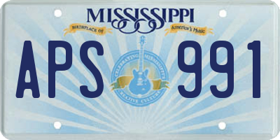 MS license plate APS991