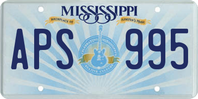 MS license plate APS995