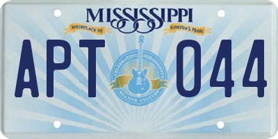 MS license plate APT044