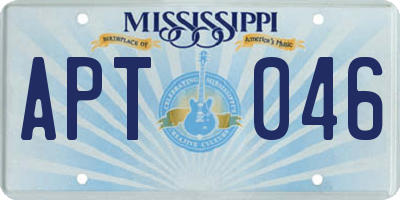MS license plate APT046