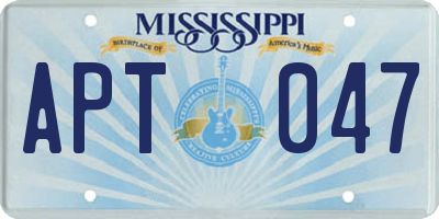 MS license plate APT047