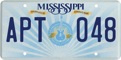 MS license plate APT048