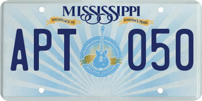 MS license plate APT050