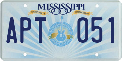 MS license plate APT051