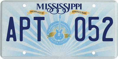 MS license plate APT052