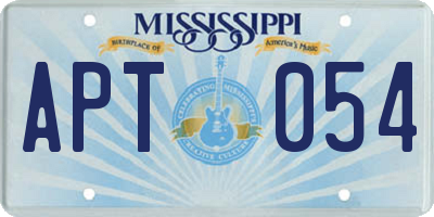 MS license plate APT054