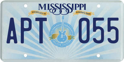 MS license plate APT055