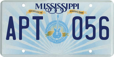 MS license plate APT056