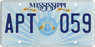 MS license plate APT059