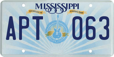 MS license plate APT063
