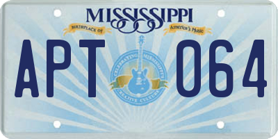 MS license plate APT064
