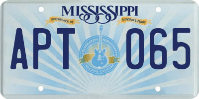 MS license plate APT065