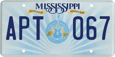 MS license plate APT067