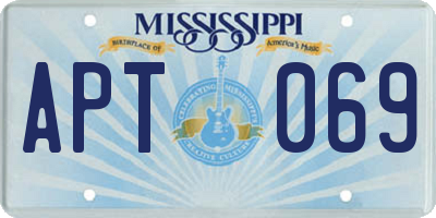 MS license plate APT069