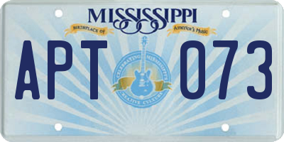 MS license plate APT073