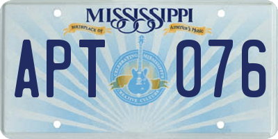 MS license plate APT076