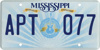 MS license plate APT077