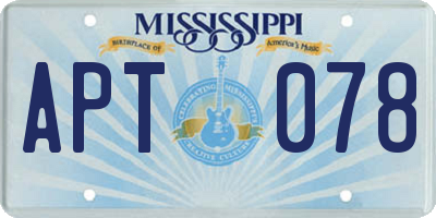 MS license plate APT078