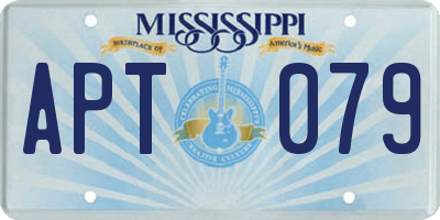 MS license plate APT079