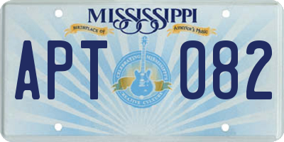 MS license plate APT082