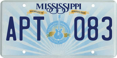MS license plate APT083