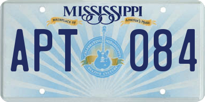 MS license plate APT084