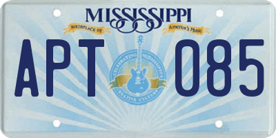 MS license plate APT085