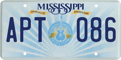 MS license plate APT086