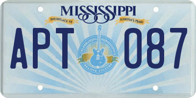 MS license plate APT087