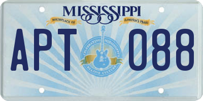 MS license plate APT088