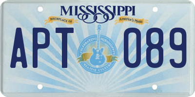MS license plate APT089