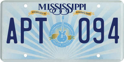 MS license plate APT094