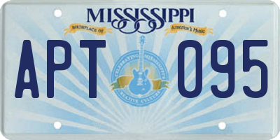 MS license plate APT095