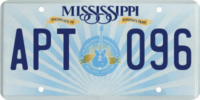 MS license plate APT096