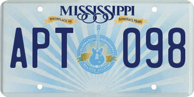 MS license plate APT098