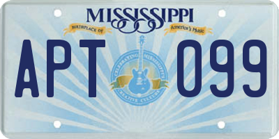 MS license plate APT099