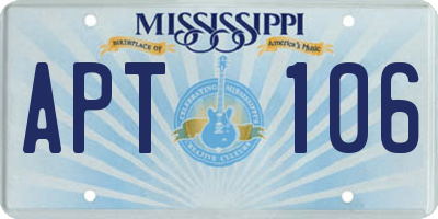 MS license plate APT106
