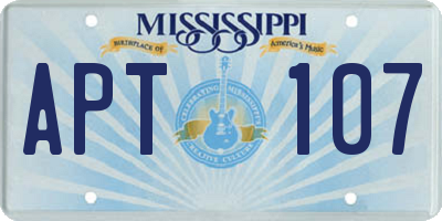 MS license plate APT107