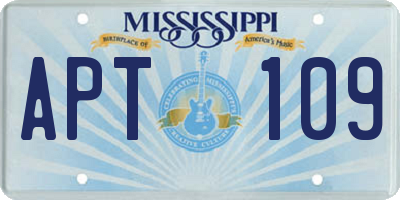 MS license plate APT109