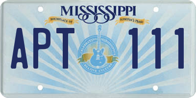 MS license plate APT111